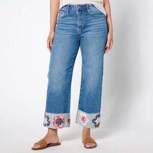 NWT Driftwood Charlee wide leg cropped jeans in American Bandstand